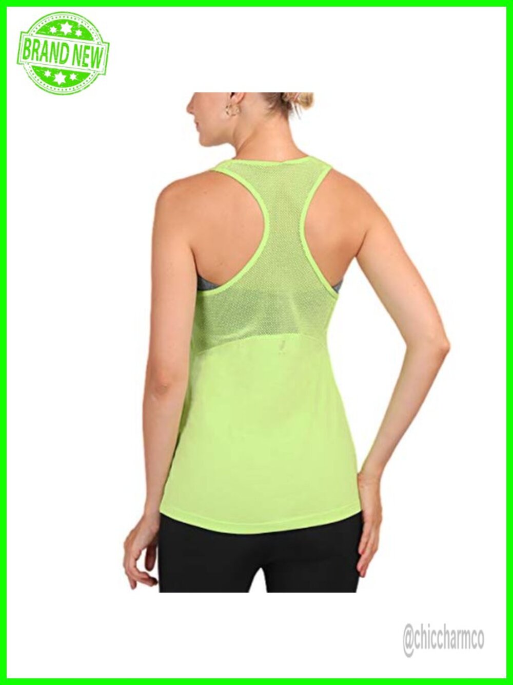 Sleeveless Workout Tank Top Mesh Back Yoga Shirt Racerback Fitness Gym